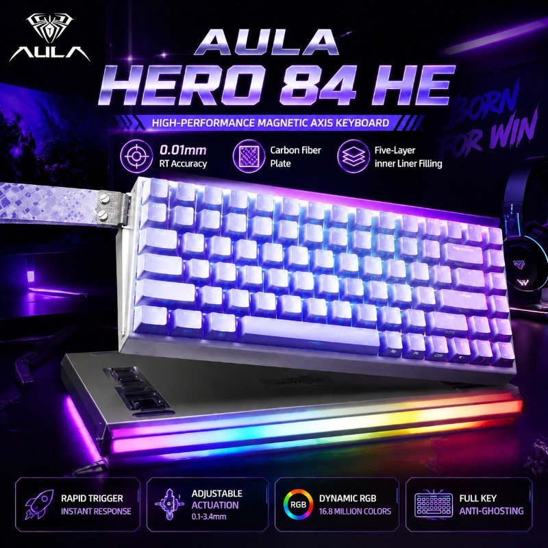 Gaming Accessories - AULA HERO84 Magnetic Gaming Mechanical Keyboard