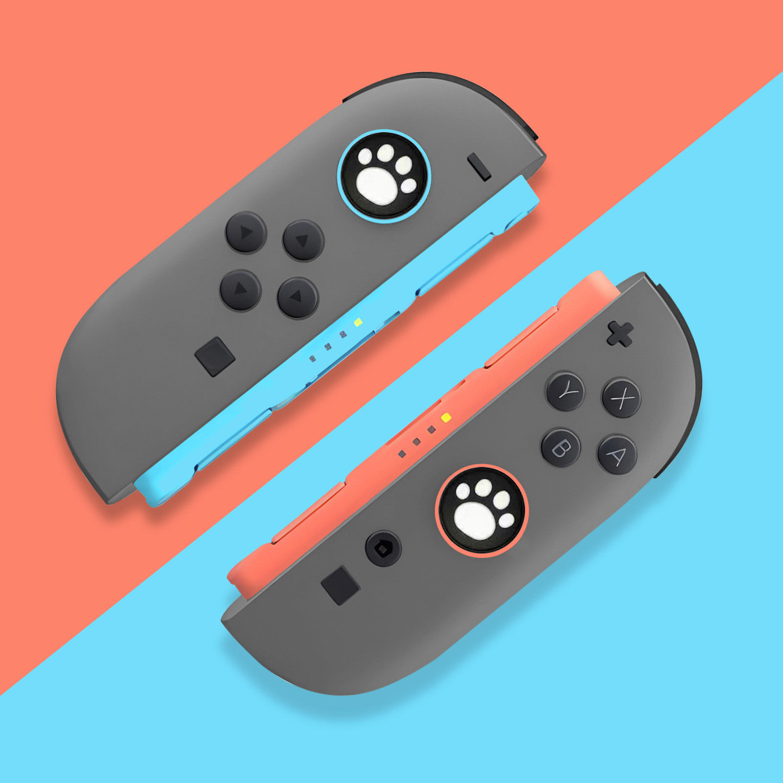 2pcs Cute Cat Silicone Grip Co - Gaming Kit Accessories Nintendo Switch 评论和价格