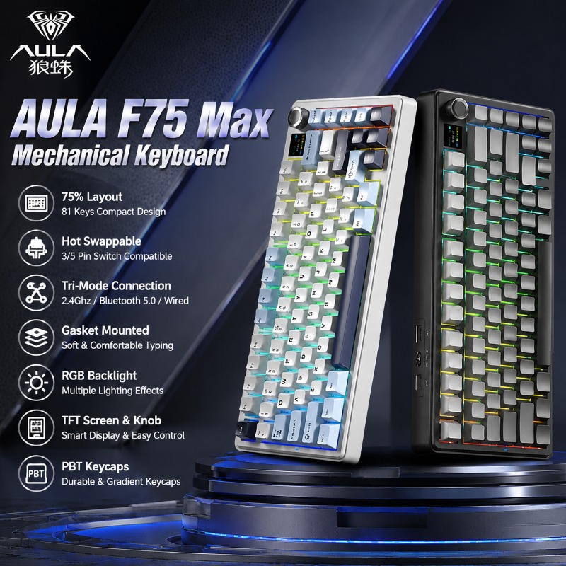 AULA F75 Max Mechanical Keyboa - Gaming Accessories 评论和价格