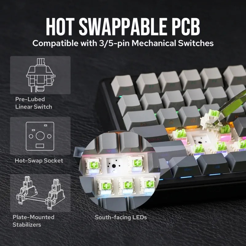 AULA F75 Max Mechanical Keyboa - Gaming Accessories 评论和价格