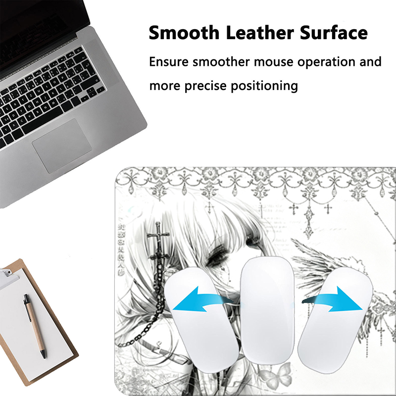 Leather Mousepad Black White A - Gaming Accessories Wholesale 评论和价格