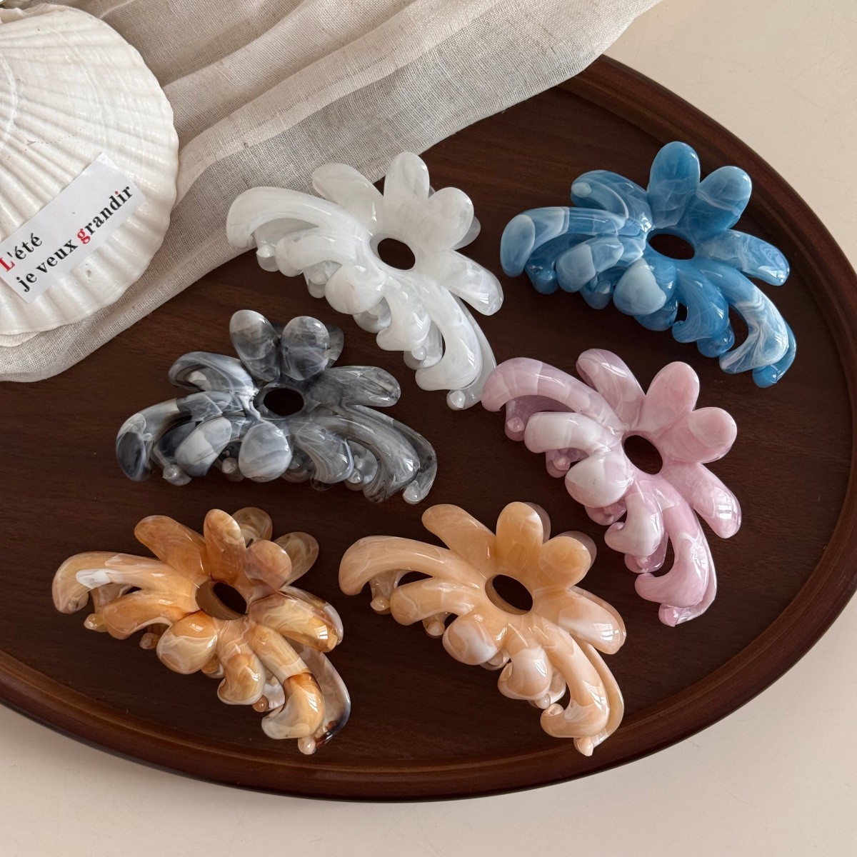 Flower Large Hair Claw Clips C - Gaming Accessories Storage 评论和价格